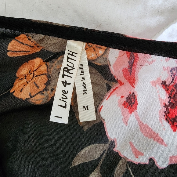 Black Floral Sheer Maxi Dress, Women's M - Picture 7 of 11